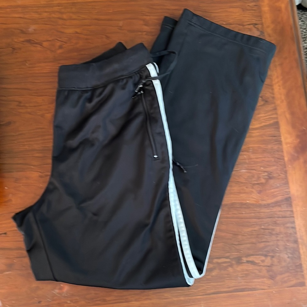 adidas Black Joggers with White Accent